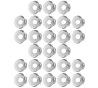 30 pièces Rosace de Protection Incendie Encastrée 6,7x6,7x0,2cm | Design Mince et Lisse, Installation Facile, Dissimulation des Écarts, Usage Résidentiel et Commercial