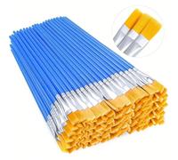 30 pièces Set de pinceaux plats en nylon fin pour la peinture de détail à l'aquarelle, fournitures scolaires, rentrée des classes Taille Unique,pointe pointue,10 pièces tête plate,10 pièces pointe poi