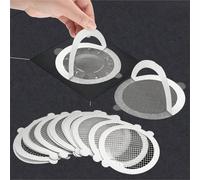 30 pièces/set Filtre à cheveux de douche jetable, filtre de drain de salle de bain, bouchon de filtre à cheveux, autocollant de filtre à mailles pour baignoire Rond blanc 30 pièces,Rond blanc 5pcs,Ron