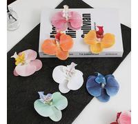 30 pièces/Set Fleurs d'orchidée en soie artificielle, Bouquet de mariée, Plantes artificielles pour la Saint-Valentin, Décoration de mariage, Matériaux pour couronne DIY, Accessoires de mariée, Décora