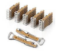30 Pièces Tire Bouchon Personnalisé, Cadeau Invité Mariage, Décapsuleur en Bois Gravés Double Face, Idéal pour Bar, Maison, Anniversaire et Fête