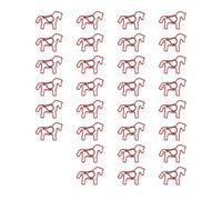30 pièces trombone en métal en forme de cheval 38x27mm signets colorés pinces de page pour document photo carte de note gestion d ' image trombones en acier inoxydable pour cheval
