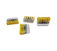 30 pièces Wago 2273-205 Boîte de jonction COMPACT Ø 0,5-2,5 mm², 5 pôles, transparent/jaune