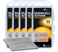 30 piles auditives Duracell Activair 13 orange (5 x 6 pages) Chiffon de netto...
