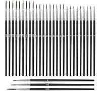 30 Pinceaux Fins à Pointe Fine - Pour Peinture par Numéros de Précision