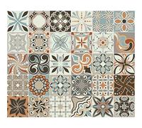 30 Stickers adhésifs carrelages | Sticker Autocollant Carreaux de Ciment - Mosaïque carrelage Mural Salle de Bain et Cuisine | Carreaux de Ciment adhésif Mural - azulejos - 20 x 20 cm - 30 pièces