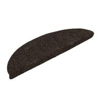 30 Tapis Escalier Autoadhésifs 56x17x3 cm Brun dérapant Polypropylène | Réduction bruit, lavable machine, face dérapante, emballage rouleau, demi-rond, intérieur moderne
