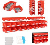 30 x bacs empilables atelier garage bacs de rangement botle bacs de rangement bacs empilables bacs de tri bac 10 x 105 x 110 x 48 mm et 20 x 105 x 190 x 73 mm Rouge bacs empilables bacs de rangement e