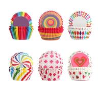 300 Caissettes Cupcake Colorées, Caissettes Muffins Papier Mini aux Couleurs Vives, Moule Cupcake en Papier pour Anniversaire, Mariage & Fête - Utilisation Polyvalente