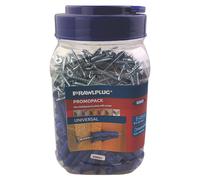 300 chevilles universelles en plastique et vis Rawlplug Uno 8 x 40mm