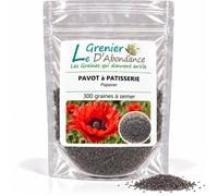 300 graines fleurs à semer - Le Grenier d'Abondance - PAVOT à PATISSERIE - Papaver