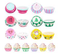 300 Pcs Caissette Muffins Papier, Moule Muffins Papiers, Caissettes Cupcake, Moule Papier Muffin Cuisson antiadhésives pour desserts, fêtes, anniversaires, mariages, Noël (Type de dessin animé)
