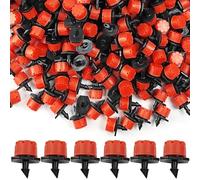 300 Pcs Goutteurs d'Irrigation Système d'Irrigation Micro Goutteur Goutteurs d'Irrigation Réglables Émetteur d'Arrosage Irrigation Goutte à Goutte Réglable en Plastique Huit Trous pour Le Jardinage