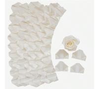300 pièces de pétales de rose en ruban de satin préfaits à demi-finis pour les roses éternelles, les bouquets de fleurs DIY toujours vivantes, les fleurs éternelles. Pétales de rose en satin pour les 