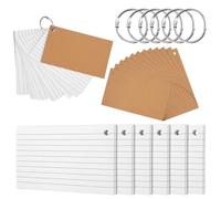 300 Pièces Flashcards,12,7 x 7,6 cm Flash Cards,110g/m² Fiche de Revision | Fiches Bristol,Fiche de Revision Bristol pour La Mémorisation de Vocabulaire,Les Notes D'étude et Les Notes de Travail