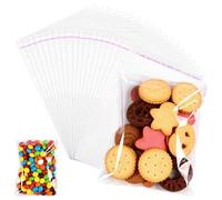 300 Pièces Petits Sachets en Plastique Transparent, 20 x 15 cm Sacs à Biscuits Autocollants, Sachets en Cellophane Auto-adhésifs, pour Sucette, Chocolats, Biscuits, Chocolat, Bonbons et Cadeaux