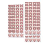 300 Pièces Stickers à Gratter Étiquettes Forme Cœur Autocollantes Cartes à Gratter Créatives Fourniture DIY pour Jeux Cadeaux Fête Activité Scolaire, Rose Auréate