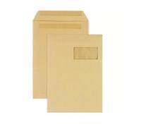 300 Pochettes En Papier Kraft Avec Fenêtre - 22,9 X 32,4 Cm