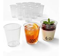 300 verres shooter/verrines 6 cl transparents, avec marquage, réutilisables | Fabriqués en France, solides et recyclables, idéaux pour bar, restaurant, traiteur, buffet, fête, dégustation et verrines
