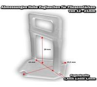 3000 HOHE languettes de traction 3,0 mm - Système de nivellement pour carrelage KACHEL GOTT®