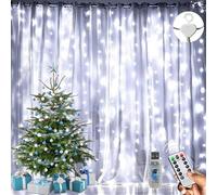 300LED Guirlande lumineuse 3 m x 3 m pour chambre à coucher avec télécommande et 8 modes, minuteur, luminosité réglable, guirlande lumineuse pour chambre, jardin, fête, décoration de mariage