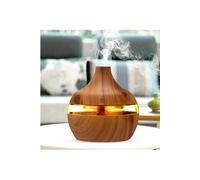300ml Diffuseur d'Huiles Essentielles Humidificateur Portable Ultrasonique Brume Fraîche Arôme Diffuseur de Parfum Lumière LED Couleurs Changeantes pour SPA, Yoga, Maison, Bureau Marron G