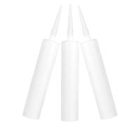 300ml Tube de Mastic Rechargeable Blanc, 3 Pièces | Application Facile, Plastique Réutilisable, Cartouche Vide pour Pistolet, Usage Industriel et Carrelage