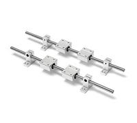 300mm 2 Jeux De Glissières De Guidage Linéaire Avec 4 Pièces SCS8UU Bloc De Support De Roulement De 8mm for Pièces CNC En Rail De Quincaillerie En Acier Inoxydable