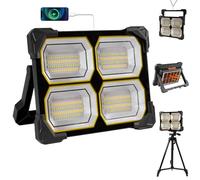 300W lampe led rechargeable 26000mAh projecteur led chantier projecteur solaire exterieur usb Solaire 5 Modes lampe de chantier Pour Camping, Chantier, Garage, Atelier