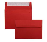 300x enveloppes C6 - couleur: rouge intense - 11,4 x 16,2 cm - fermeture: Auto-adhésive avec Bande Détachable - pour papier A4, A5, A6 et pour invitations et lettres