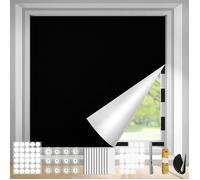 300x145cm Volet Interieur Fenetre sans Percage avec 35 Velcros et 12 Ventouses, Film Store Occultant Fenêtre pour Velux de Toit