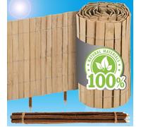 300x20 Rouleau Bordure de Jardin en Bambou - Bordure Pelouse - Clôture Flexible