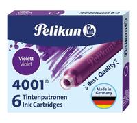 [301697-5] Pelikan Lot de 5 Etuis de 6 cartouches d'encre 4001 TP/6 Violet