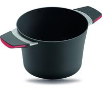 30251 Squality Casserole en fonte 2.5l volume, 20cm, sans graisse, rouge, Vitrocéramique/Gas