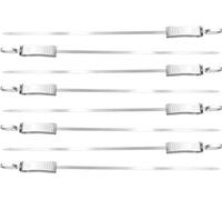 304 brochettes réutilisables pour shish kebab avec curseur - 43 cm de long - 8 pièces - Brochettes pour plat de cuisson - Brochettes pour barbecue et four - Viande, crevettes, poulet, légumes