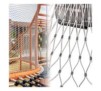 304 Filet De Corde En Acier Inoxydable, Filet de Sécurité pour Balcon | Treillis Métallique Multifonctionnel, Pour Cloture Exterieur Jardin, Balcon, Voliere, Poule, Mouton, 4cm/2mm 2×10m