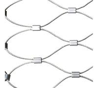 304 Filet de Corde en Acier Inoxydable, Filets for Jardin Escalier Balcon Filet de Protection, Filet de Séparation, Diamètre Corde 2mm(2x15m/6.6x49.2ft)