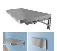 304 Inless Étagère murale pliable en acier - Étagère commerciale Sto de cuisine 40-180 cm - Table de balcon avec coins arrondis - Design peu encombrant pour cuisine et chambre à coucher (130 x 40 cm)