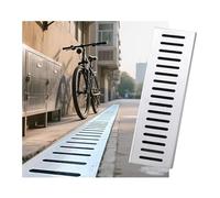 304 inless Grille de vidange en acier 10,2 cm et 15,2 cm - Couverture de tranchée d'extérieur pour cour, jardin, terrasse, trottoir, grille de drainage (58 x 15 x 2,5 cm)