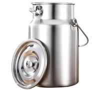 304 Pichet Lait INOX 5L pour Café Lait Sauces avec avec Couvercle Scellé Et Anse,Récipient De Transport,Pot À Vin,Sceau Menage Bidon Alimentaire,Jerricane Alimentaire,Cuve Eau Camping