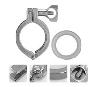 304 Pince à Broche Unique Tri Clamp en Acier Inoxydable | Joint en Silicone, Serrage Manuel Facile, Raccord Sanitaire, pour Vannes et Tuyaux, Usage Brassage et Alimentaire