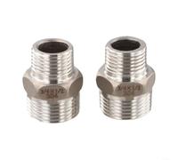 304 SS Paire de raccords filetés G pour raccorder des raccords de tuyauterie femelles dans les circuits de plomberie, de réfrigération, de gaz et de fluide hydraulique (6-4)