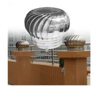304 Stainless Steel Vent Roof Ventilator Non Power Roof Ventilator | Roof Wind Turbines Cap(160MM/6.2IN)