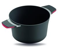 30401 Squality Casserole en fonte 4.0l volume, 24cm, sans graisse, rouge, Vitrocéramique/Gas