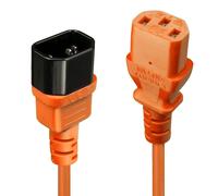[30475] LINDY Rallonge secteur IEC, orange, 2m
