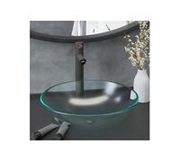 vidaXL Robinet de lavabo de salle de bains Garniture de vidage en verre mat