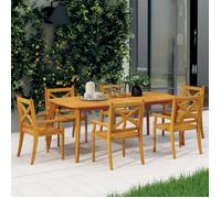 vidaXL Chaises de jardin 6 pcs. Bois massif acacia