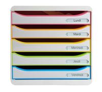 Exacompta Module de classement Big Box Plus 5 tiroirs A4+ Arlequin/Blanc