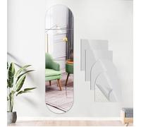 30cm x30cm Miroir Mural Autocollant,4pcs Acrylique Miroir Adhésif Grand Miroir Mural en 4 Parties, sans Cadre Miroir Collant Muraux
