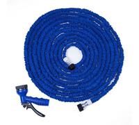 30m 100FT Tuyau d'arrosage flexible Tuyau de jardin 3 fois Extensible avec 7 Modes pistolet de pulvérisation BLEU NEUF